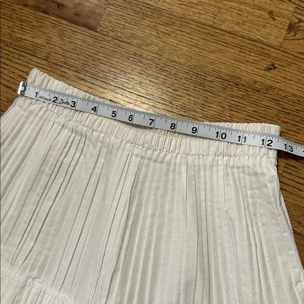 Howard Wolf USA white tiered polyester/cotton skirt vintage size 8 - Picture 7 of 7